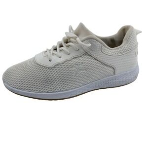 Danskin Praise Sneakers Women 7.5 Cream Vegan Mesh Lace Up Athletic Shoes Gym
